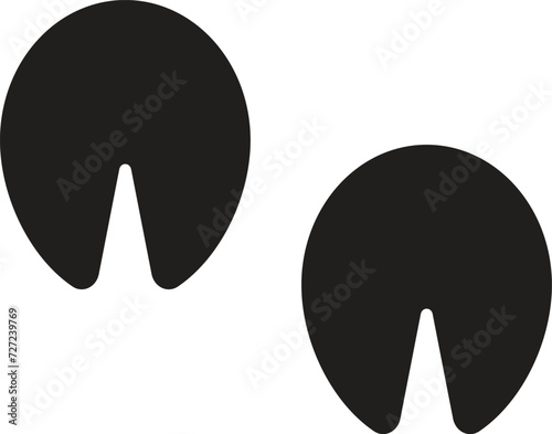 Donkey footprint icon . Horse paw print icon isolated on white background . Vector illustration