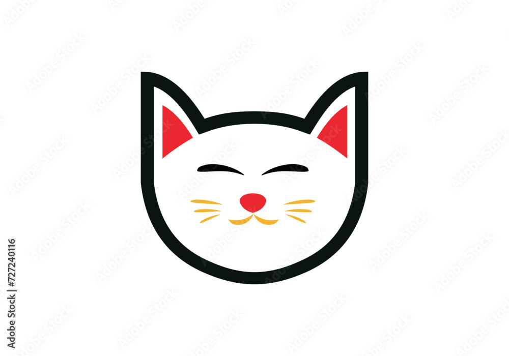 cat vector icon logo illustration template white background cat vector icon logo illustration template white background