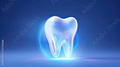 A futuristic depiction offering a detailed view of dental anatomy, showcasing advanced dental technology.