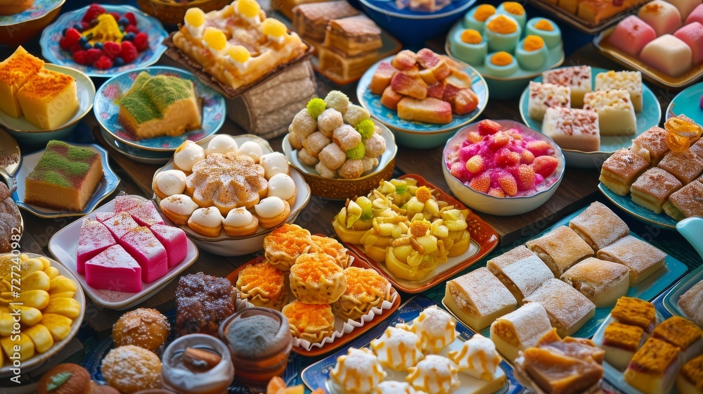 Assorted Desserts on a Table, Eid Al-Adha