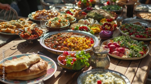 Variety of Food on a Table  Eid Al-Adha