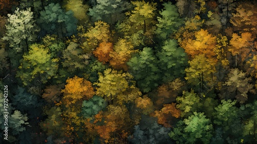 The top down view of the forest  © paisorn