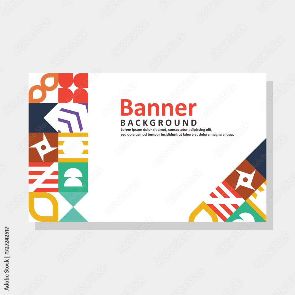 geometric abstract banner design geometric abstract banner design