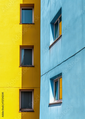 windows on the wall of the house