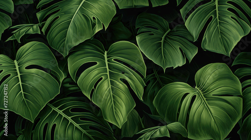 epic beautiful tropical inspired leaves wallpaper  green color