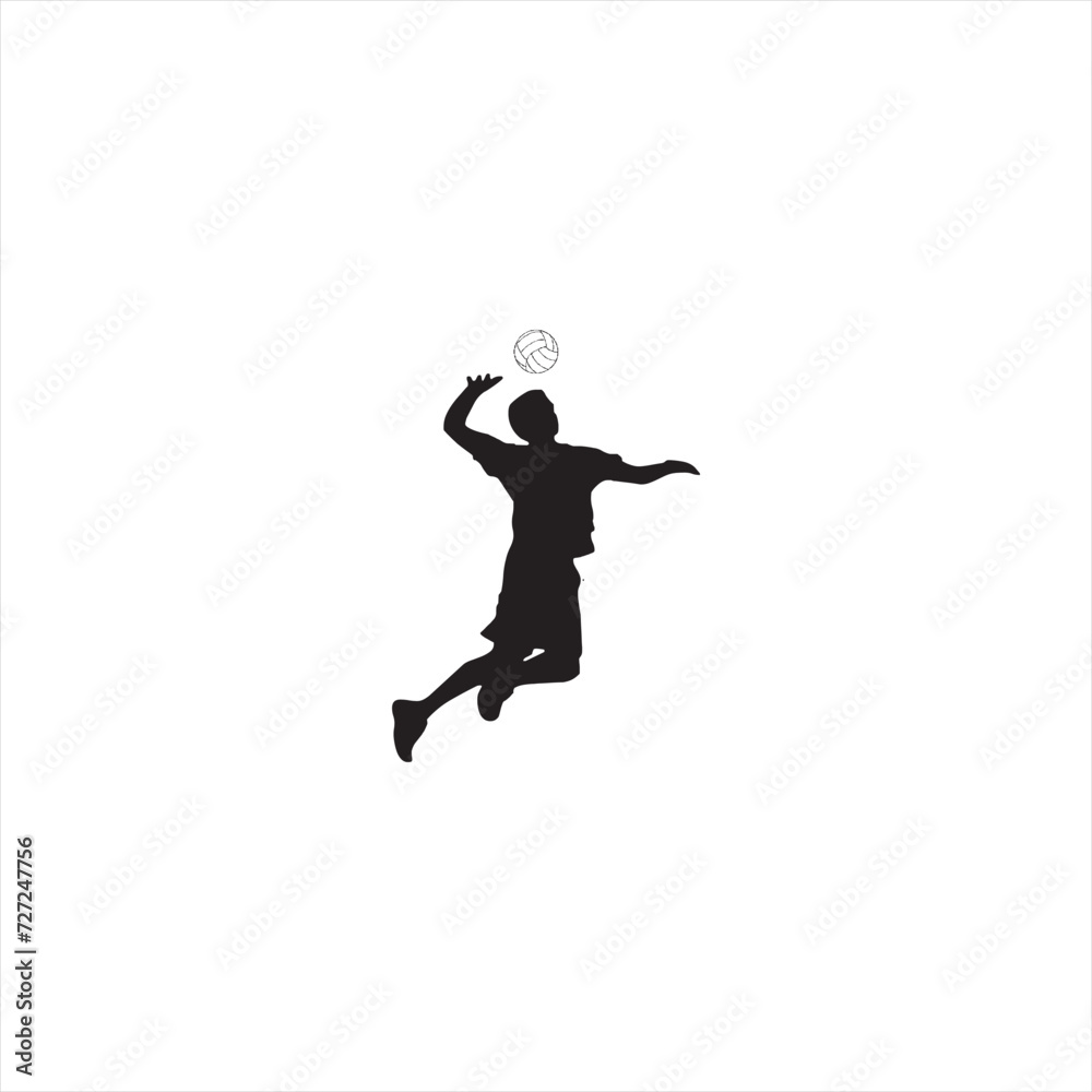 Illustration vector graphic of volleyball players icon
