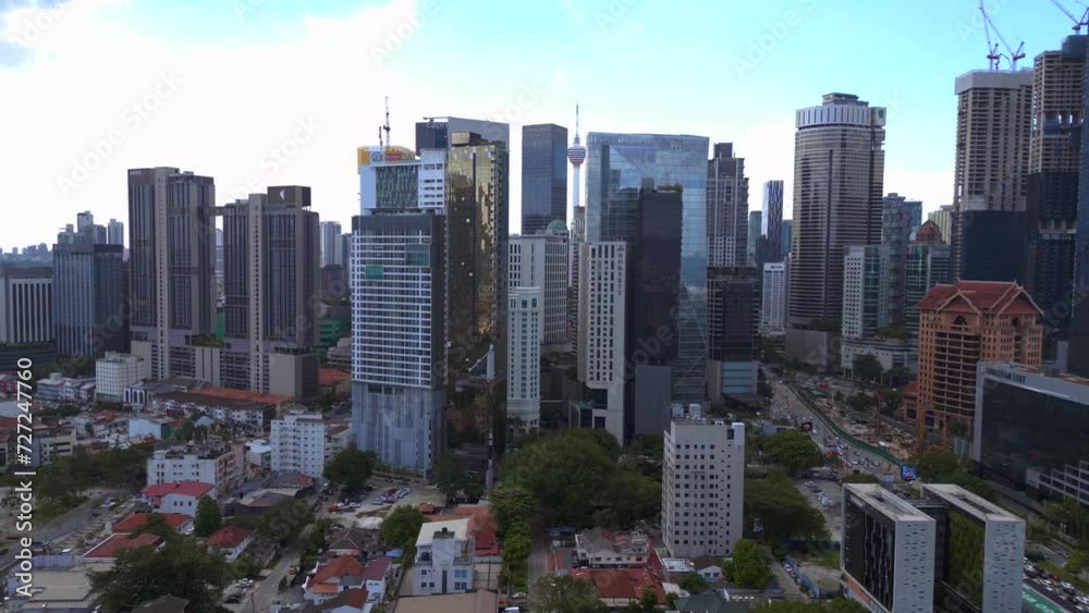 city center kuala lumpur asia metropolis day Gorgeous aerial view flight drone city center kuala lumpur asia metropolis day Gorgeous aerial view flight drone