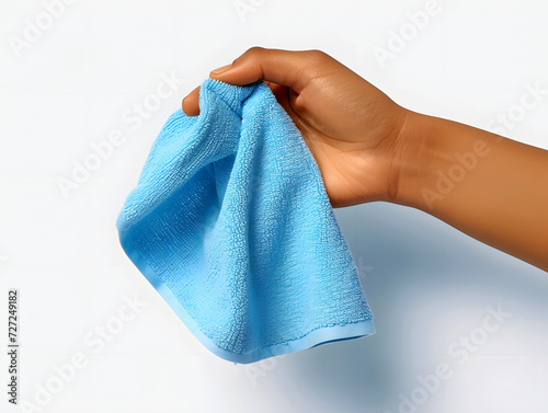 towel on a hand
