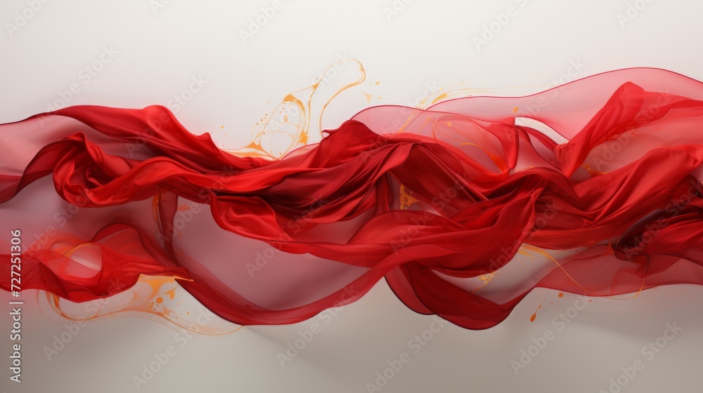Scarlet Ribbon and Gold Bow in Various Sizes Generative AI Scarlet Ribbon and Gold Bow in Various Sizes Generative AI