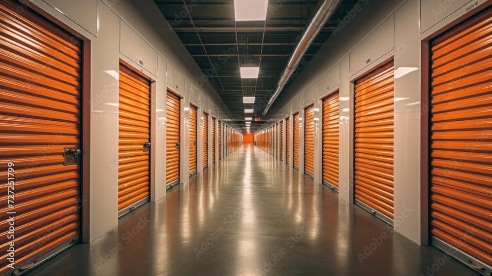 Self-Storage Corridor View Generative AI