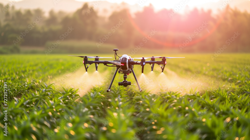 Agritech Aerial Ballet: Precision Spraying with Drones. Generative AI