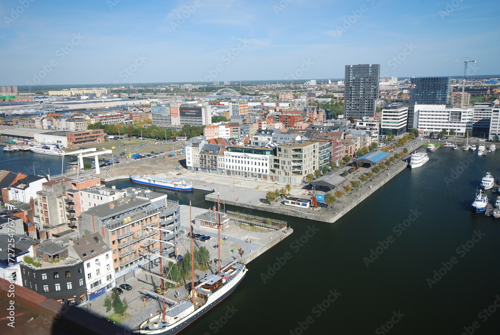 view of the city of Antwerp, Belgium