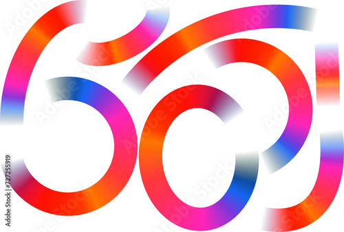 Geschwungene, bunte Streifen aus Farbverläufen, transparentem Anfang und Ende - Mehrfarbige, moderne Designelemente als Überlagerung, Overlay