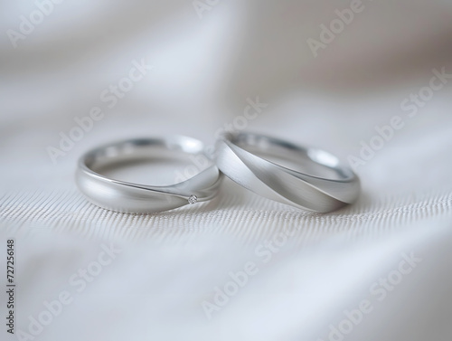 wedding rings on the table