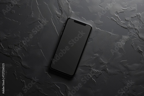 black phone with a blank screen mock-up 