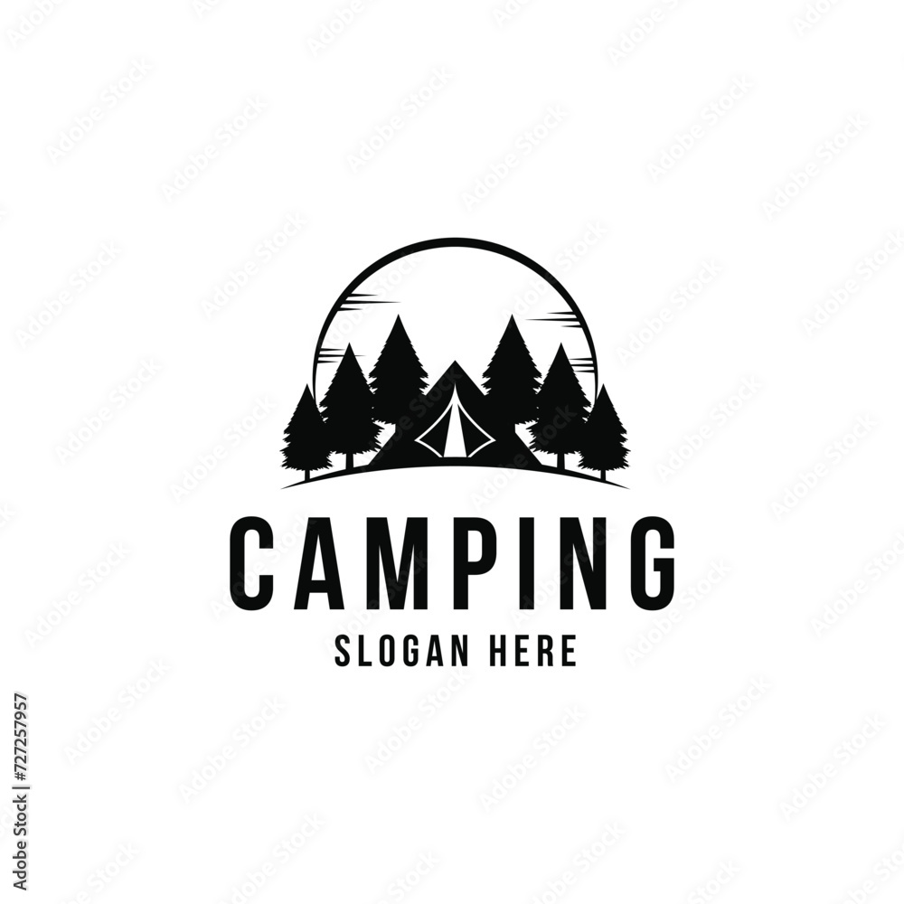 Summer camp logo design concept