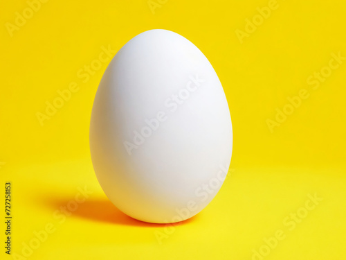 egg on yellow background generative Ai