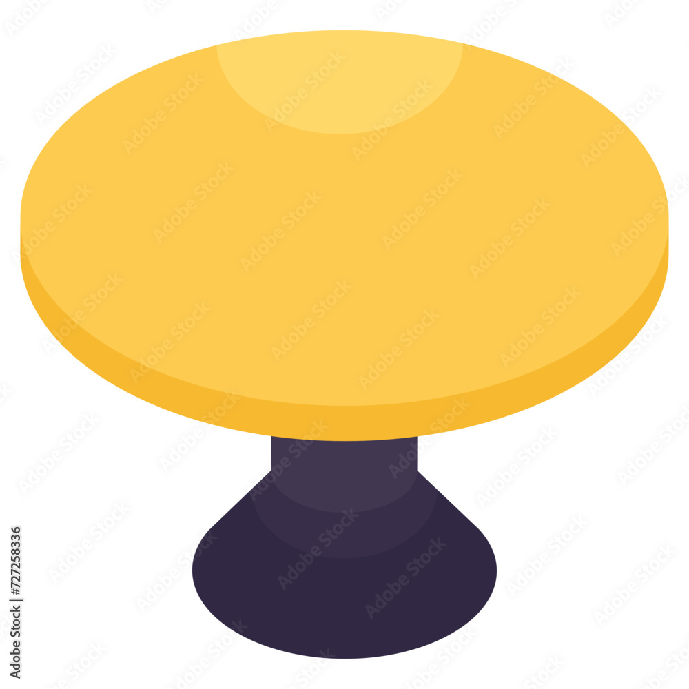 Editable design icon of round table Editable design icon of round table