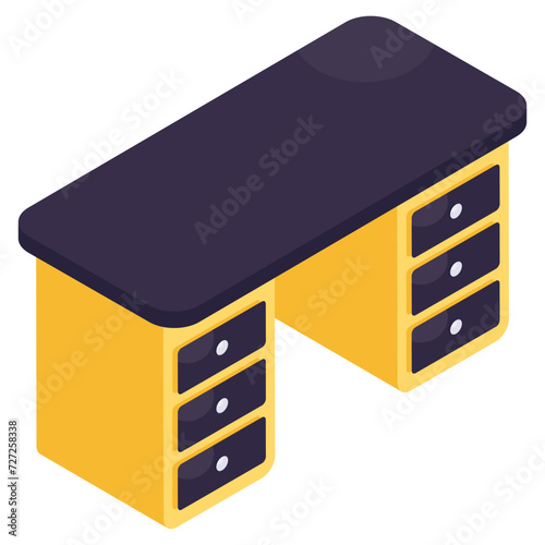 An icon design of chest of drawers 