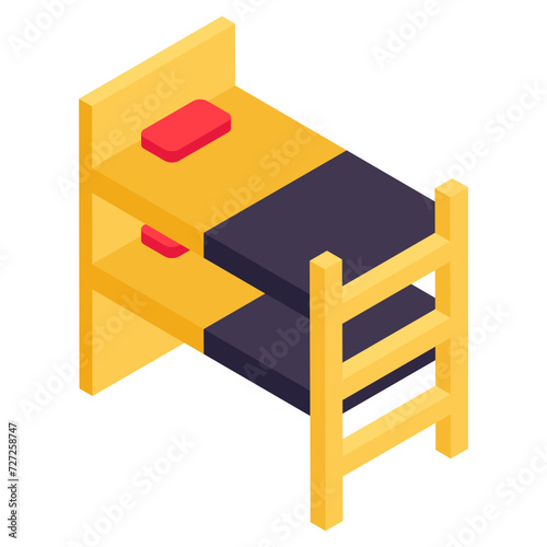 Premium download icon of bunk bed