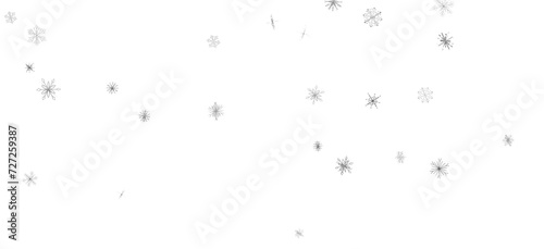 Magical Snowfall: Brilliant 3D Illustration Showcasing Descending Christmas Snowflakes © vegefox.com