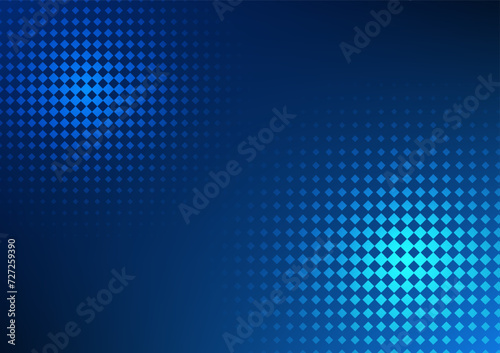 Abstract background Square geometric shapes, sized in pixels, arranged together to form dimensions and emphasize shades of light. Hi-tech, wallpaper, screen, presentation, illustration, vector © K illustrator Photo