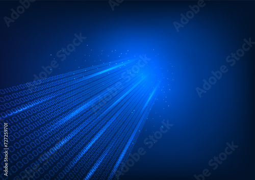 Abstract background technology, number code that represents the coding of data commands to the internet network. A code that jumps out with a sparkle, illustration, vector