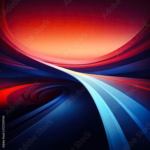 Abstract background with blue and red lines. Vector illustration. Eps 10