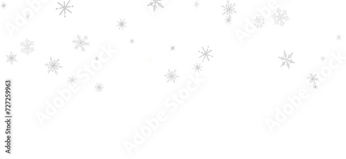 Gentle Snow Drift: Mind-Blowing 3D Illustration of Falling Holiday Snowflakes