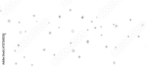 Frosty Snowfall: Mesmeric 3D Illustration Depicting Descending Holiday Snowflakes