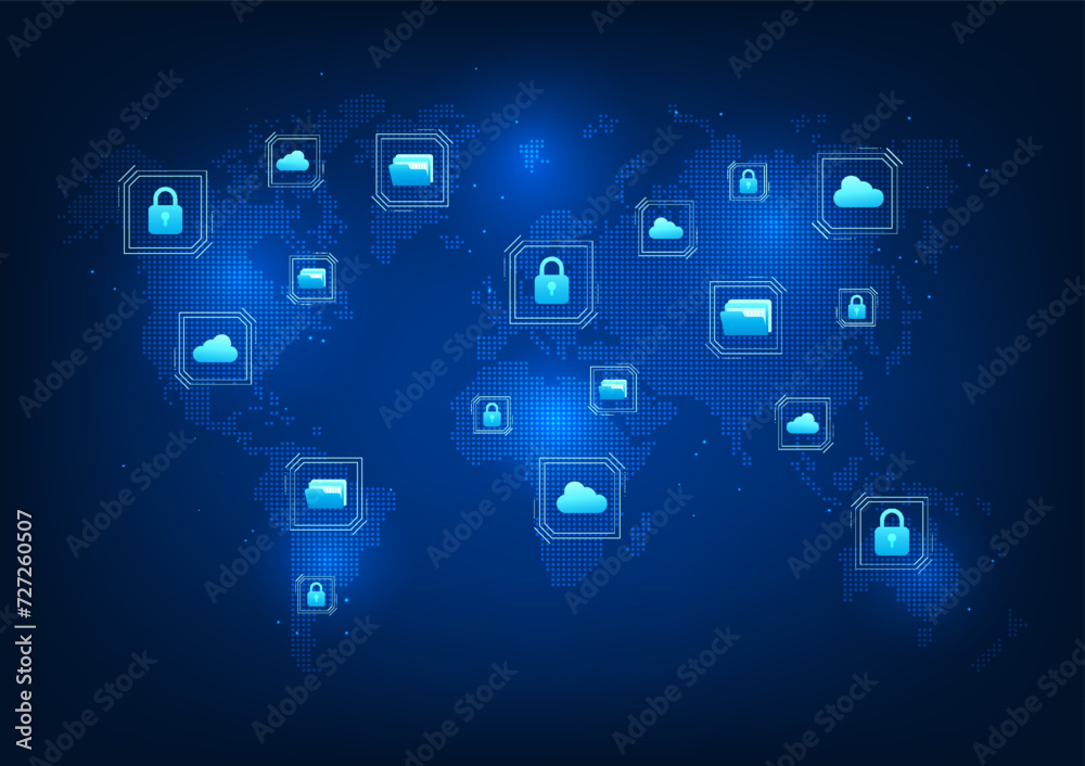 Data network technology that has a cyber security system as a protection system for collecting company information Through the internet network, anti-theft system Cyber attack on data Data network technology that has a cyber security system as a protection system for collecting company information Through the internet network, anti-theft system Cyber attack on data