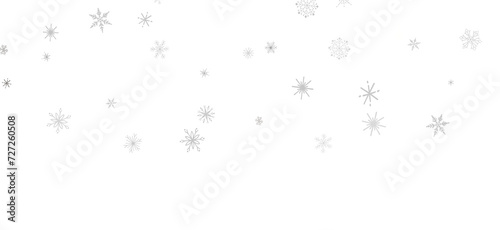 Frosty Snowfall: Mesmeric 3D Illustration Depicting Descending Holiday Snowflakes