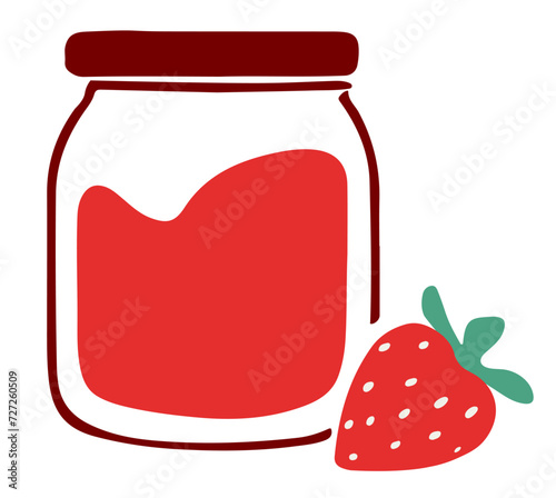 Dżem truskawkowy ilustracja