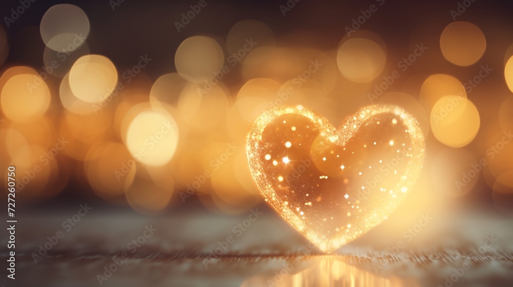 Background images with heart-shaped bokeh create an adorable and romantic atmosphere. This is the perfect area to add any text or characters you want to include. Images created with heart-shaped bokeh