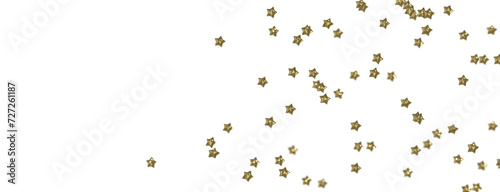 A Shower of Celestial Beauty: 3D Gold Stars Rain Illustration Bedazzles