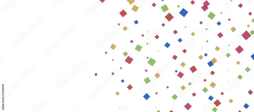 Fototapeta premium Confetti, paper triangle on the floor, fancy, colorful, celebration party