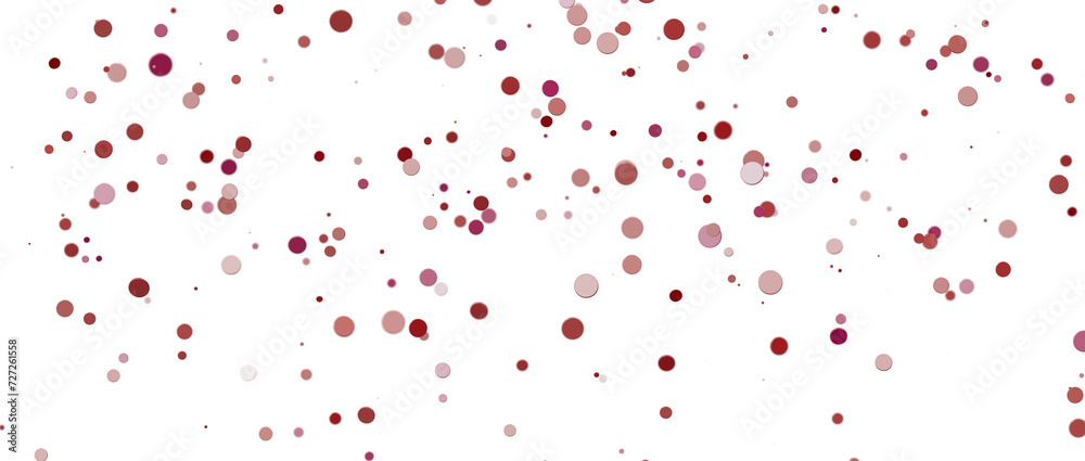 Glittering confetti on a transparent background. Holiday confetti png. red confetti falls from the sky.