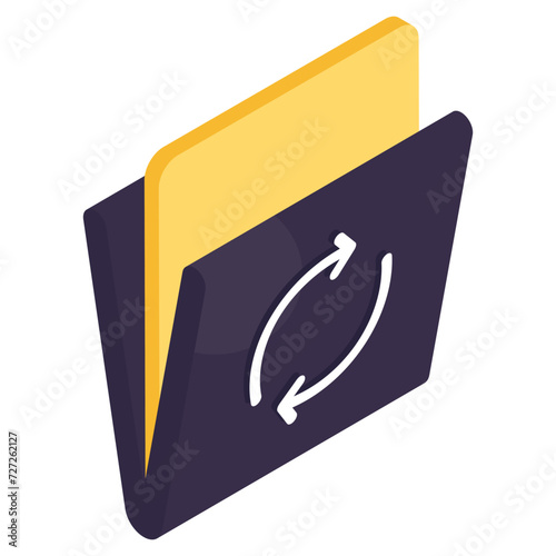 Premium download icon of folder update 