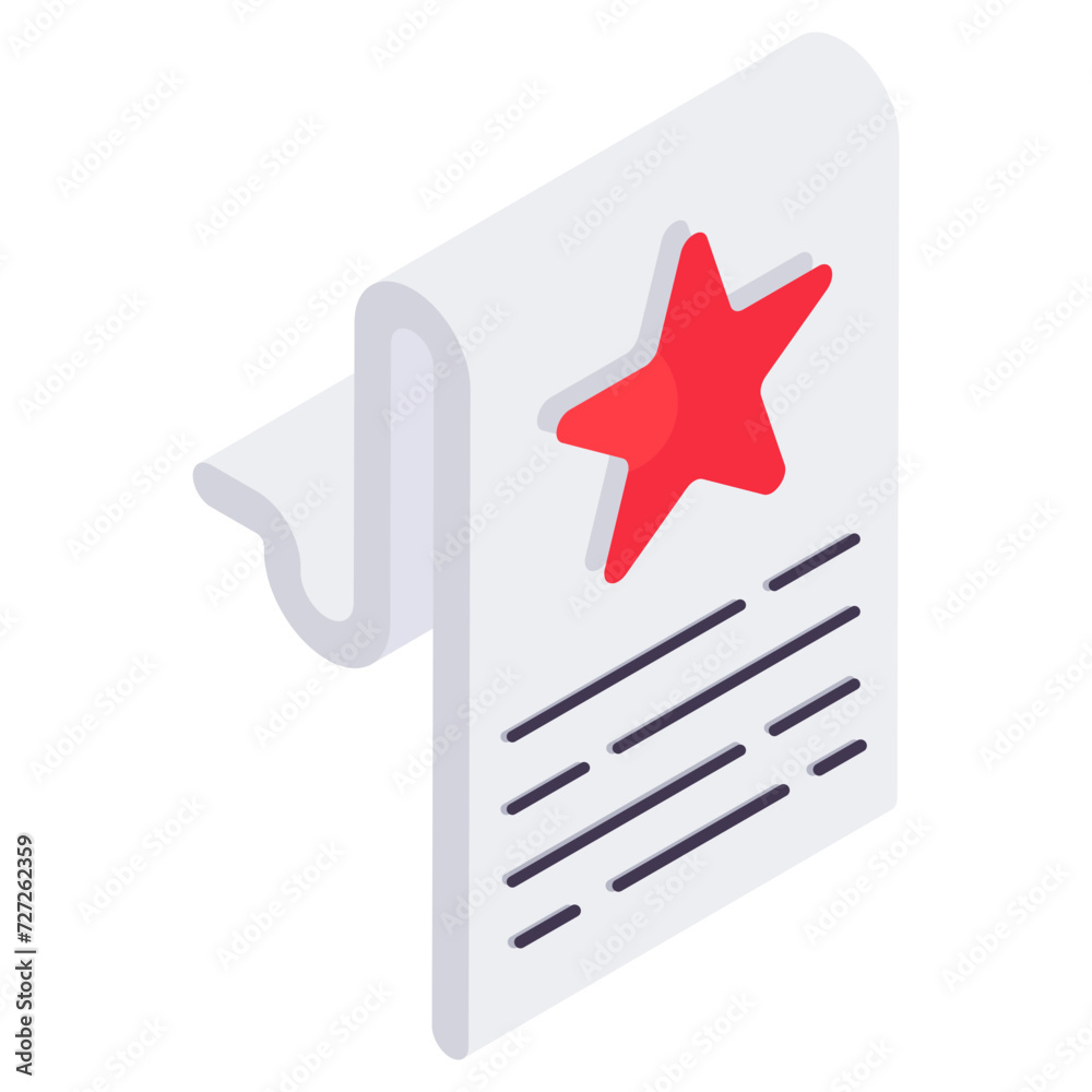 Editable design icon of favorite file Editable design icon of favorite file