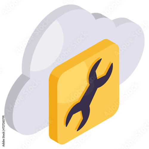 Premier download icon of cloud repair