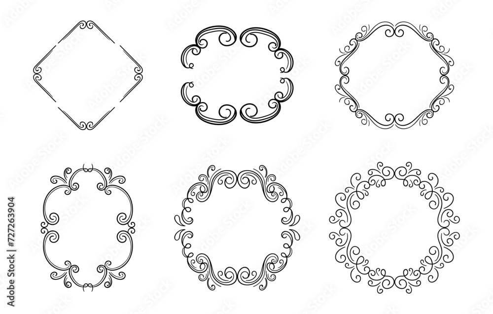 Sketchy ornamentals frames