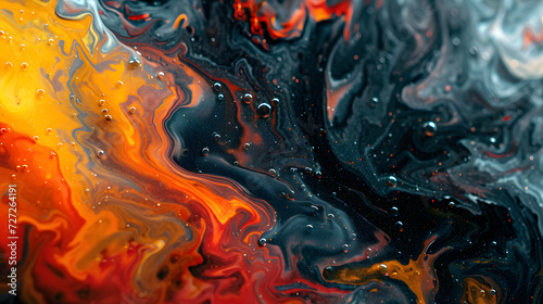 Close Up View of a Fluid Painting