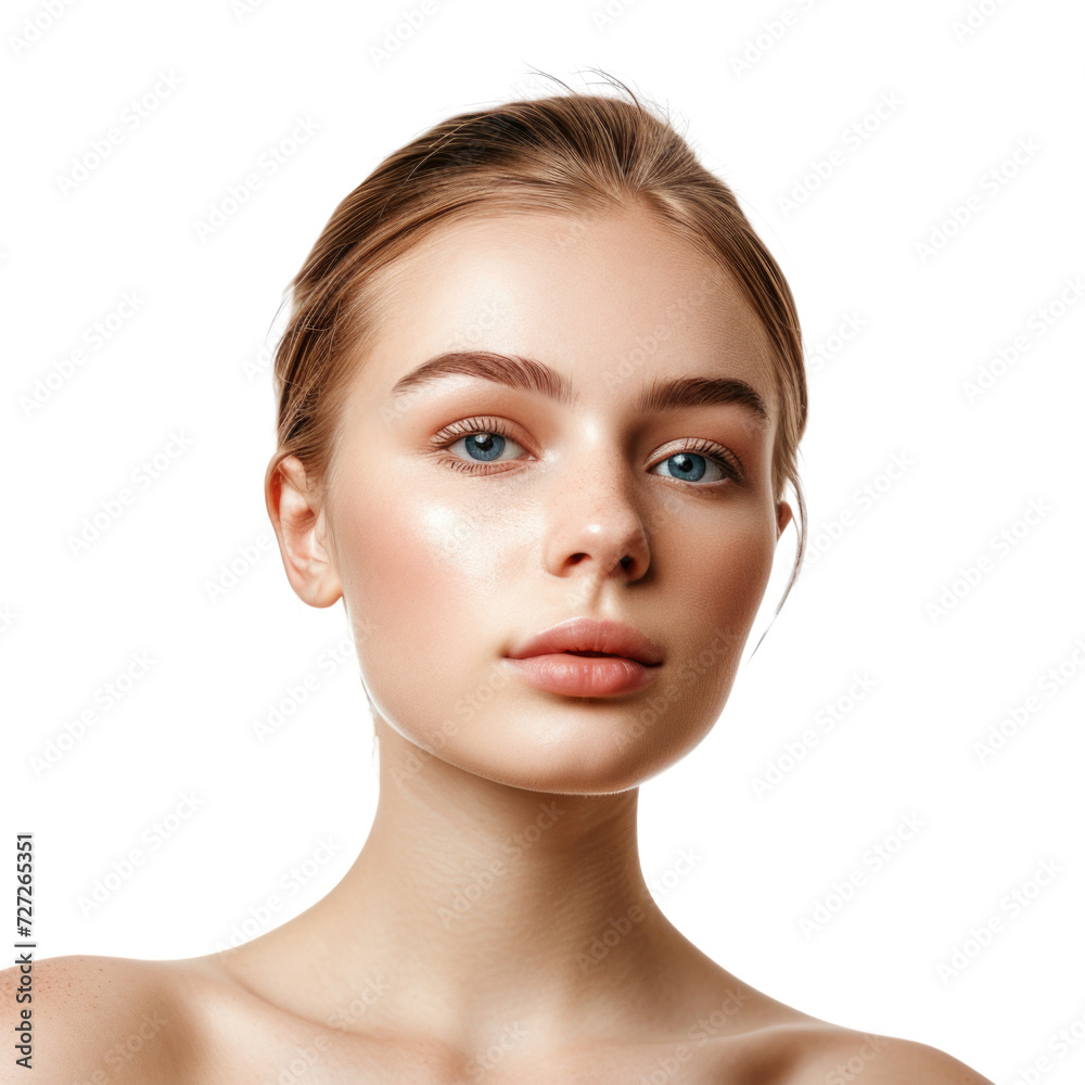 Fototapeta premium Beauty female model transparent background