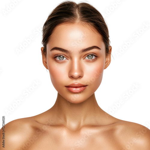 Beauty female model transparent background