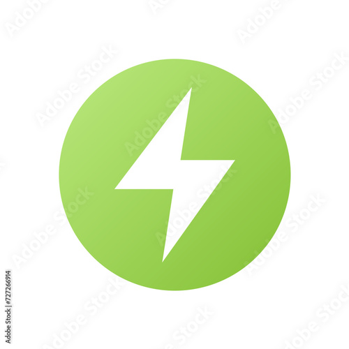 Free Download Green lightning icon. - GFXLoad