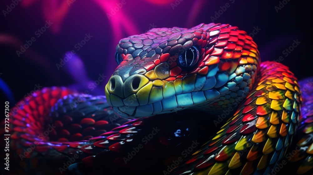 Snake Reptile in Abstract Graphic Highlighters
Snake Reptile in Abstract Graphic Highlighters