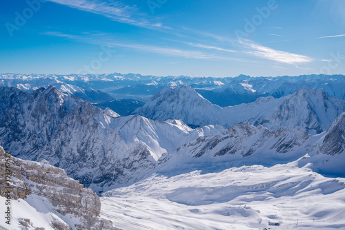Obraz na płótnie Zugspitze Mountains, Western Alps of Germany w salonie