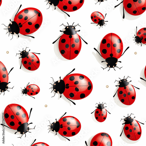 Ladybug pattern-illustration. © shivaniii