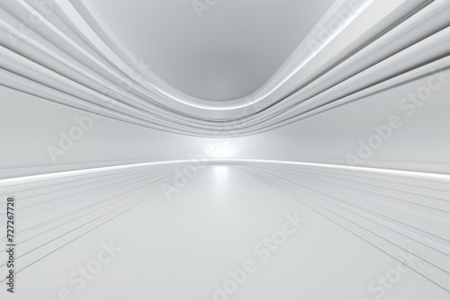 White background 3D room light abstract stage floor. 