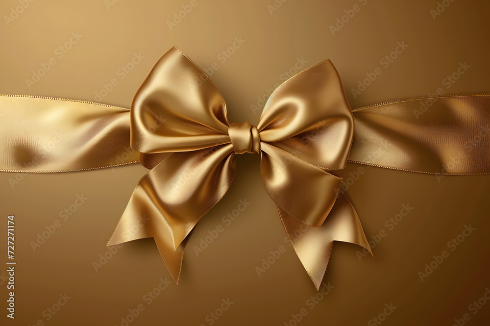 Luxury golden bow and ribbon on background. Luxury golden bow and ribbon on background.